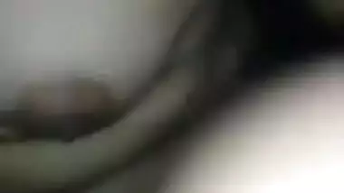 Desi cheating wife romancing her lover at bedroom