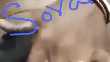 Tiny tits Desi wife striptease MMS selfie video