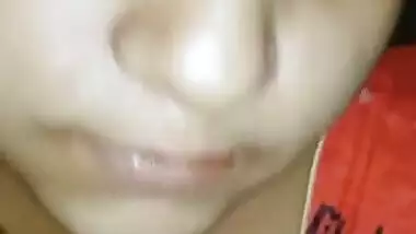 Cute Indian wife giving blowjob