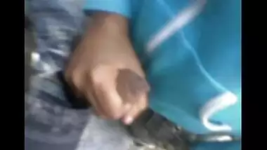 Indian girl show boobs and sucks cock on park