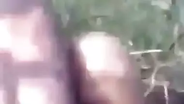 Hairy girl from the village making out in field